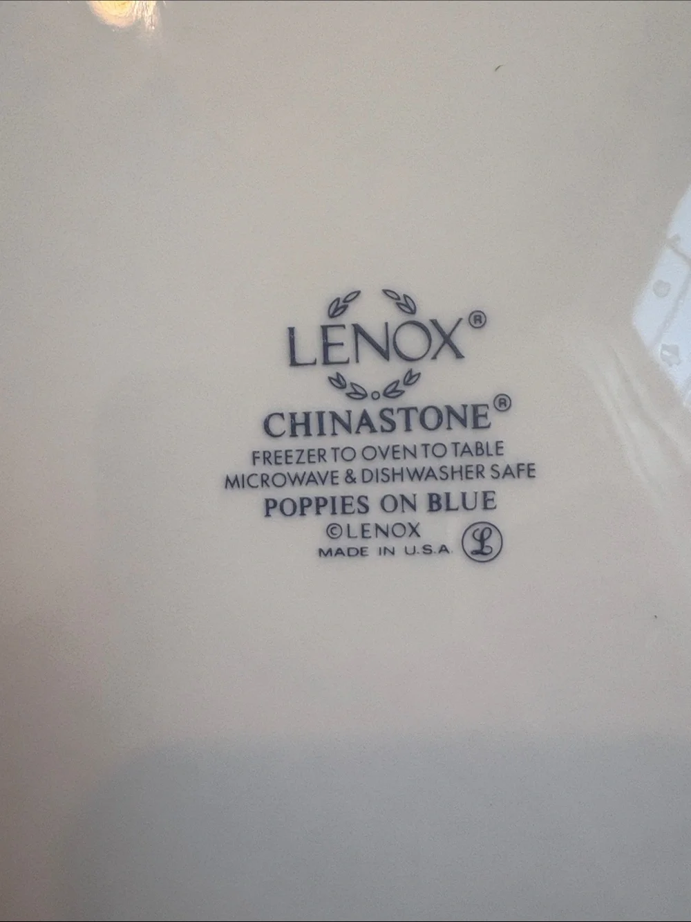 Lenox Chinastone Poppies on Blue Serving Platter 14